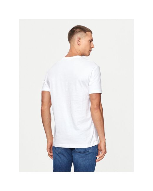 Gant T-Shirt Shield 2003186 Weiß Slim Fit in White für Herren