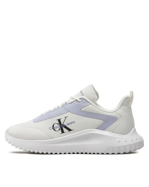 Calvin Klein White Sneakers Eva Runner Low Lace Mix Ml Wn Yw0Yw01442 Weiß