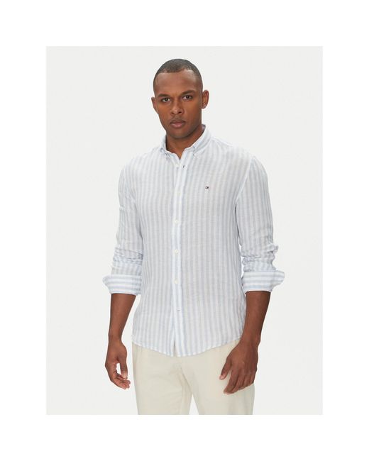 Tommy Hilfiger Hemd Essential Mw0Mw38581 Regular Fit in White für Herren