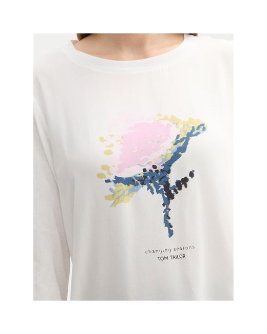 Tom Tailor White Bluse 1043110 Weiß Regular Fit