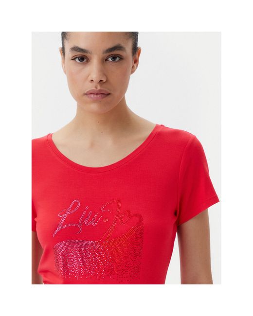 Liu Jo Red T-Shirt Va5157 Js360 Regular Fit