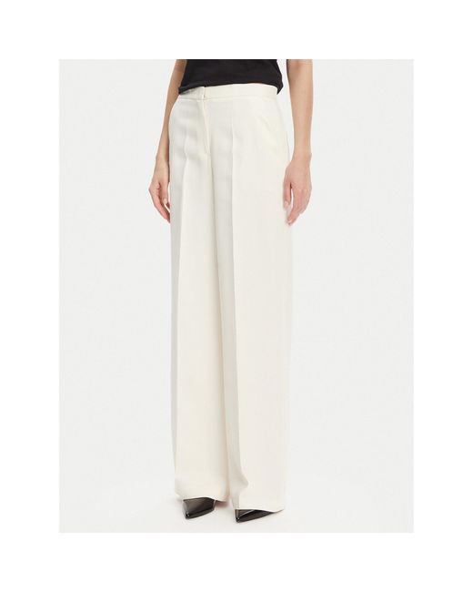 Pinko White Stoffhose Pergamino 100331 A20Q Regular Fit