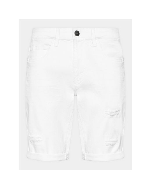 INDICODE Jeansshorts Kaden Holes 70-104 Weiß Regular Fit in White für Herren