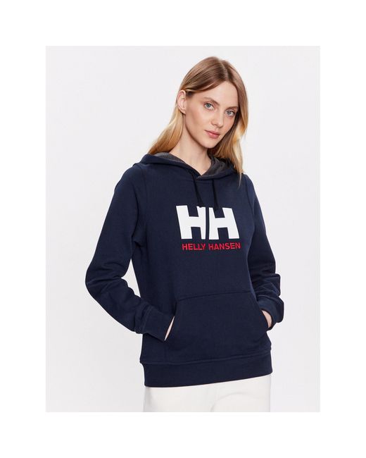 Helly Hansen Blue Sweatshirt Logo 33978 Regular Fit