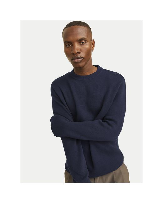 Jack & Jones Pullover Merino 12216817 Regular Fit in Blue für Herren