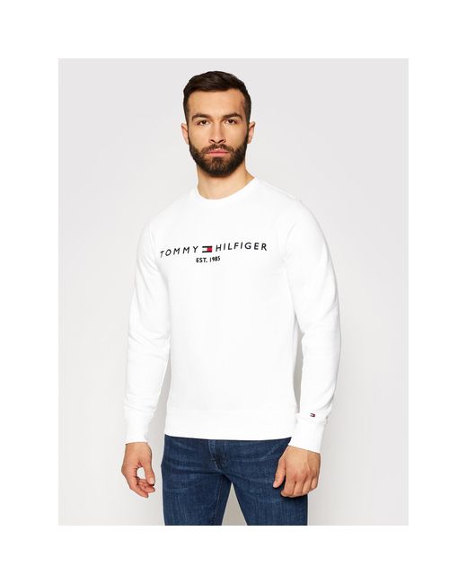 Tommy Hilfiger Sweatshirt Logo Mw0Mw11596 Weiß Regular Fit in White für Herren
