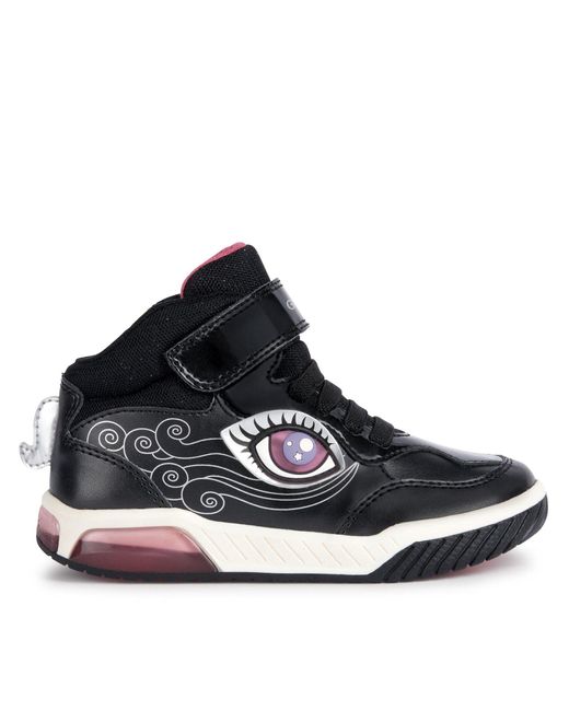 Geox Black Sneakers J Inek Girl J36Asb 0Nfew C0922 D/Fuchsia