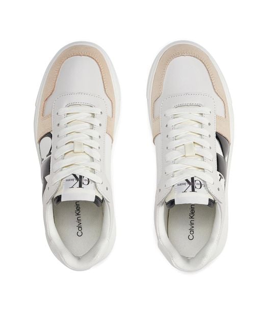 Calvin Klein Natural Sneakers Chunky Cupsole Low Mix Nbs Dc Yw0Yw01415