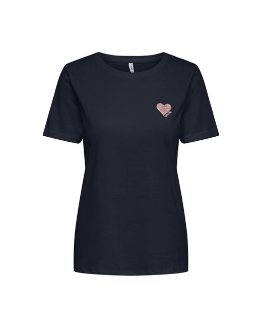 ONLY Blue T-Shirt Kita 15244714 Regular Fit