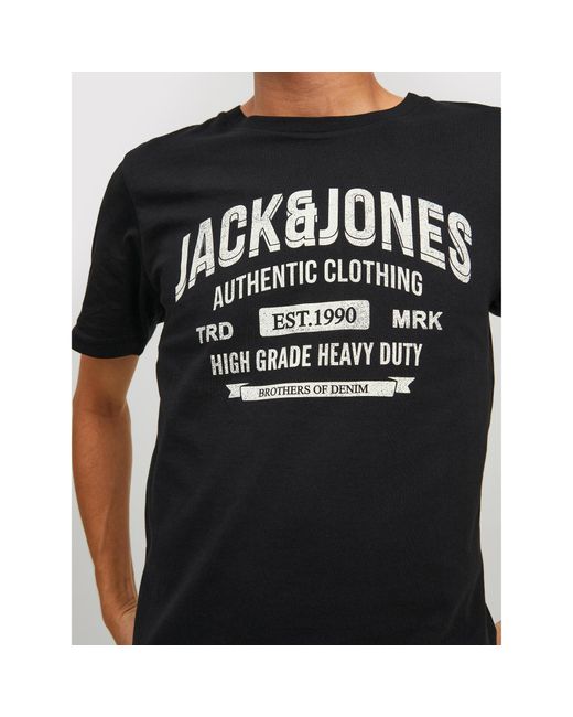 Jack & Jones T-Shirt Jeans 12210949 Regular Fit in Black für Herren
