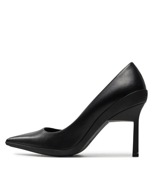 Calvin Klein Black High Heels Heel Pump 90 Leather Hw0Hw02033