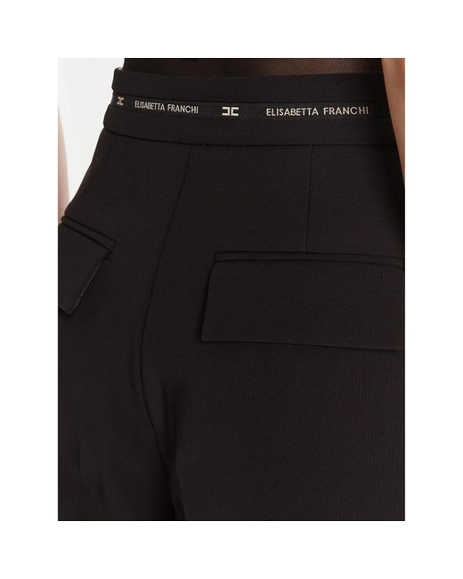 Elisabetta Franchi Black Stoffhose Pa-103-56E2 Regular Fit