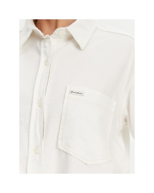 Guess White Hemd W5Gh0F D5Nw1 Regular Fit