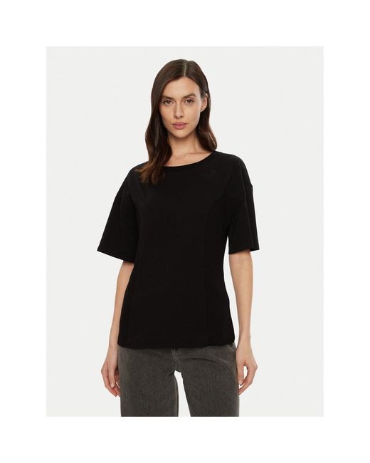 Liu Jo Black T-Shirt Ta5108 Js003 Regular Fit