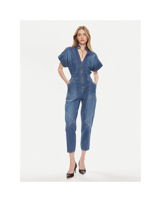Elisabetta Franchi Blue Overall Tj-28I-41E2-002775 Relaxed Fit
