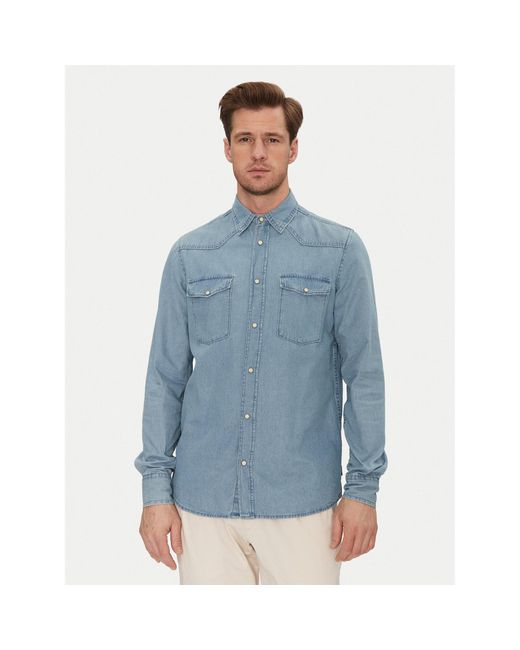 INDICODE Jeanshemd Ask 20-605 Slim Fit in Blue für Herren