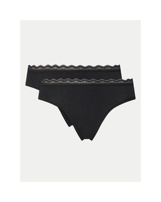 Triumph Black 2Er-Set Klassische Damenslips Feel Of Cotton 10225045