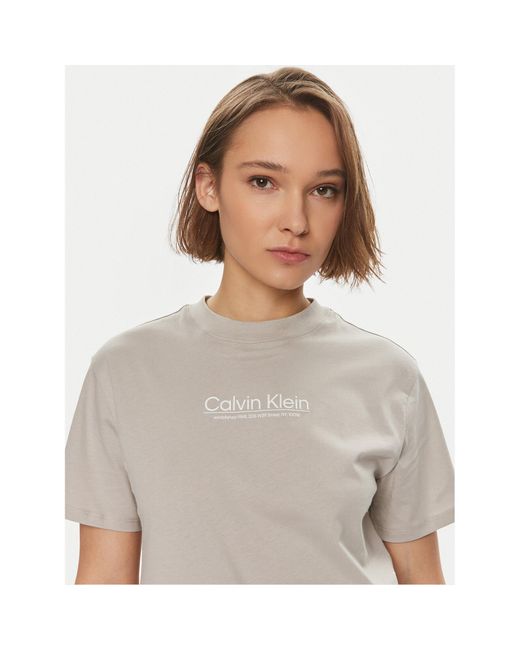 Calvin Klein Gray T-Shirt Coordinates K20K207005 Regular Fit