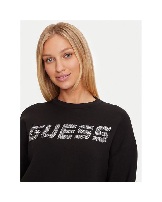 Guess Black Sweatshirt V4Bq15 K7Uw2 Regular Fit