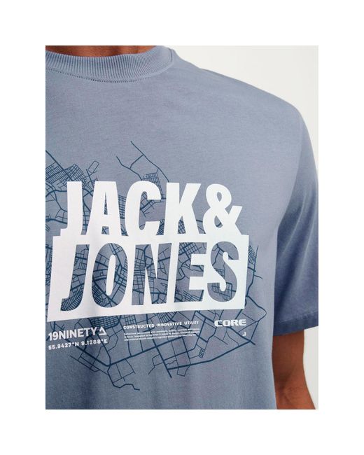 Jack & Jones T-Shirt Map 12257908 Regular Fit in Blue für Herren