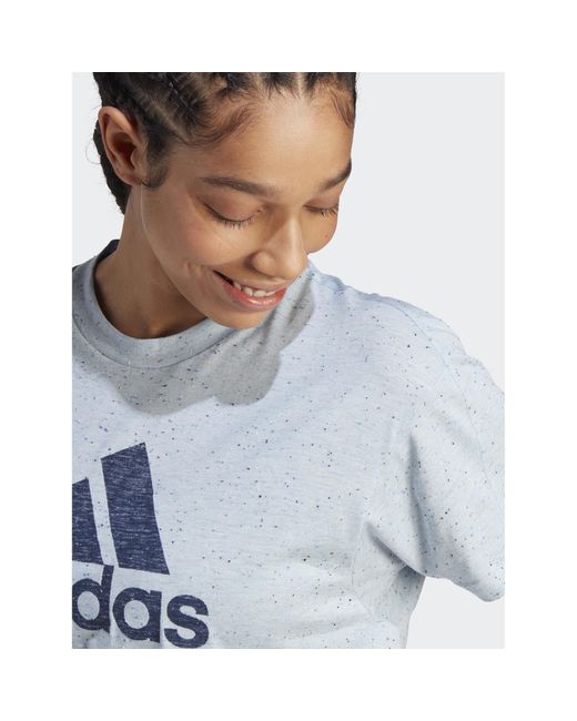 Adidas Blue T-Shirt Future Icons Winners 3.0 Im2418 Regular Fit