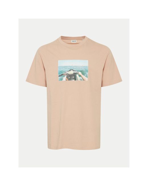 Solid T-Shirt 21108237 Regular Fit in Natural für Herren