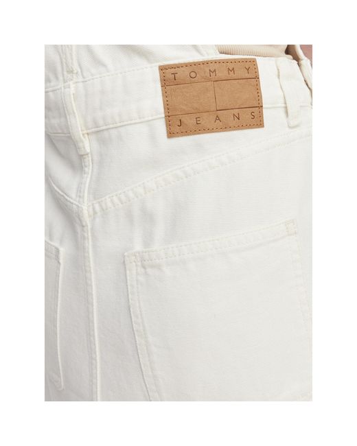 Tommy Hilfiger White Jeanskleid Logo Pocket Dungaree Dw0Dw22002 Regular Fit