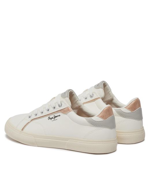 Pepe Jeans White Sneakers Kenton Mix W Pls31560 Weiß