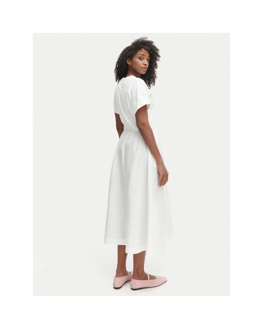 Tommy Hilfiger White Kleid Für Den Alltag Ww0Ww51148 Regular Fit