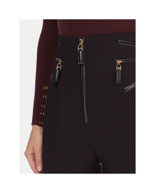 Elisabetta Franchi Black Stoffhose Pa-119-56E2-V440Spodnie Regular Fit