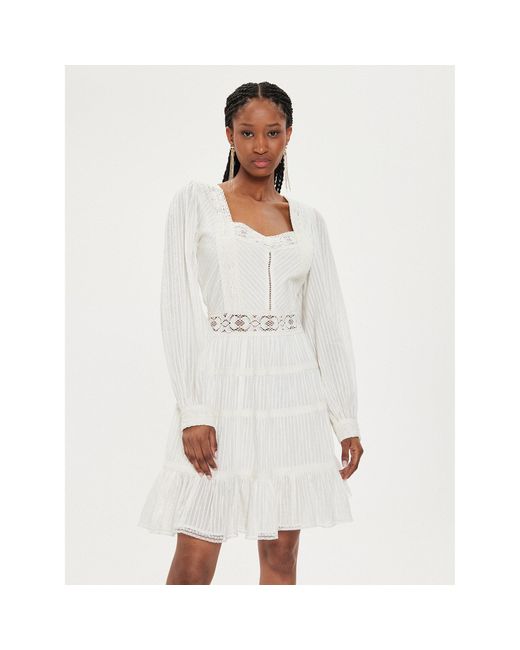 Twinset White Sommerkleid 241Tt2033 Écru Regular Fit