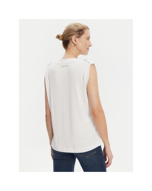 Guess White Bluse W5Yp52 Kcyw2 Regular Fit