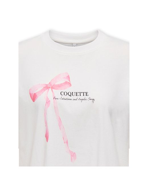 ONLY White T-Shirt Vivvi 15346761 Regular Fit