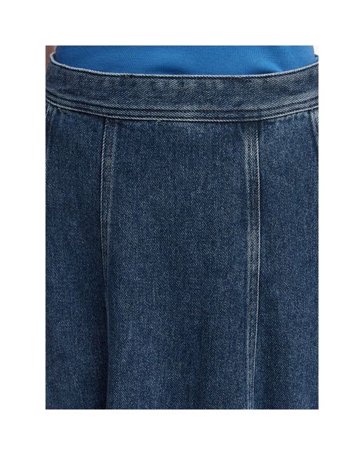 Tommy Hilfiger Blue Jeansrock Ww0Ww49570 Regular Fit