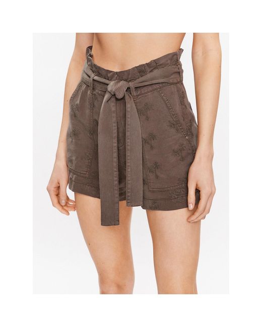 Guess Brown Stoffshorts Janna W3Gd0L Wdp87 Grün Loose Fit