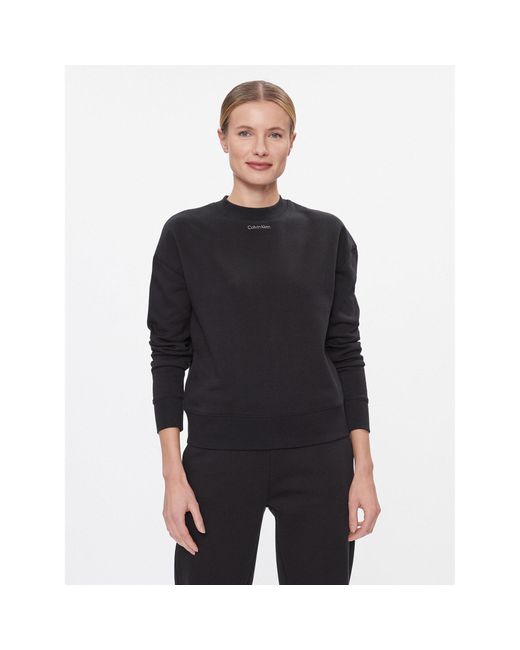 Calvin Klein Black Sweatshirt Metallic Micro Logo Sweatshirt K20K206961 Regular Fit