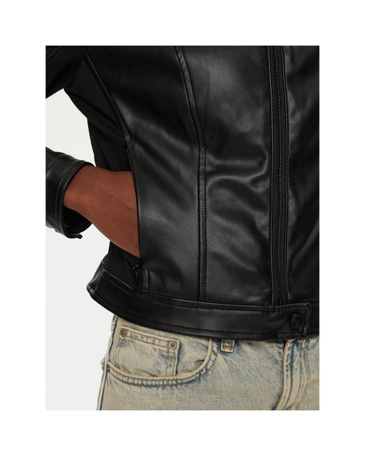 Guess Black Jacke Aus Kunstleder W4Yl04 We480 Regular Fit