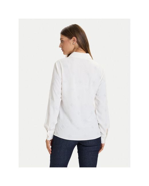 Guess White Hemd W5Bh80 W2982 Regular Fit