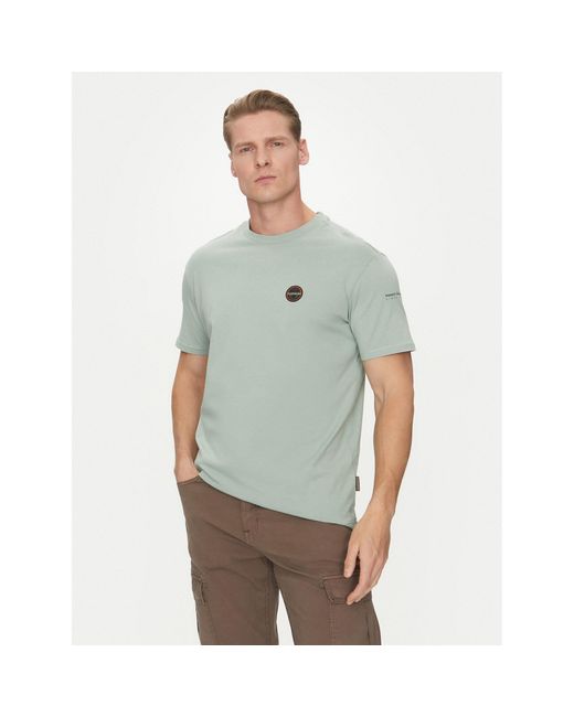 Napapijri T-Shirt S-Badge Np0A4I3N Regular Fit in Gray für Herren