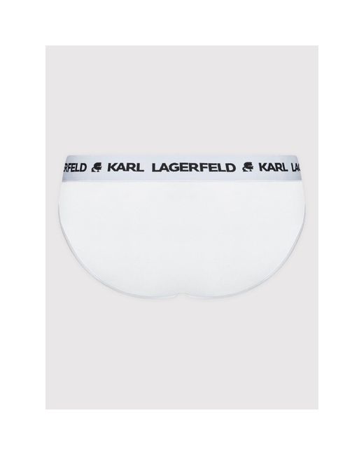 Karl Lagerfeld White 2Er-Set Klassische Damenslips Logo Set 211W2127 Weiß