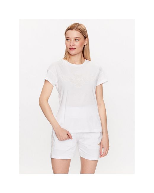 Aeronautica Militare White T-Shirt 231Ts2103Dj510 Weiß Regular Fit