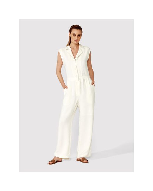 Simplee White Overall Kmd003 Regular Fit