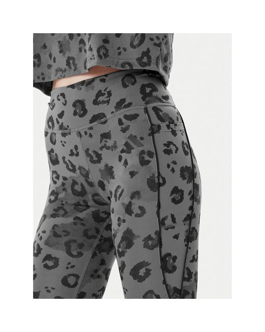 Adidas Blue Leggings Optime Essentials Jn2650 Slim Fit