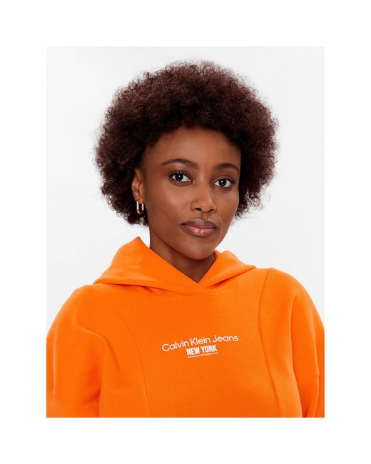 Calvin Klein Orange Sweatshirt J20J220694 Regular Fit