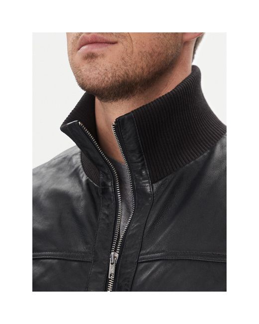 Serge Pariente Lederjacke Soul Regular Fit in Black für Herren