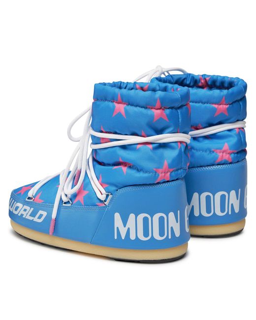 Moon Boot Blue Schneeschuhe Light Low Stars 14601700001