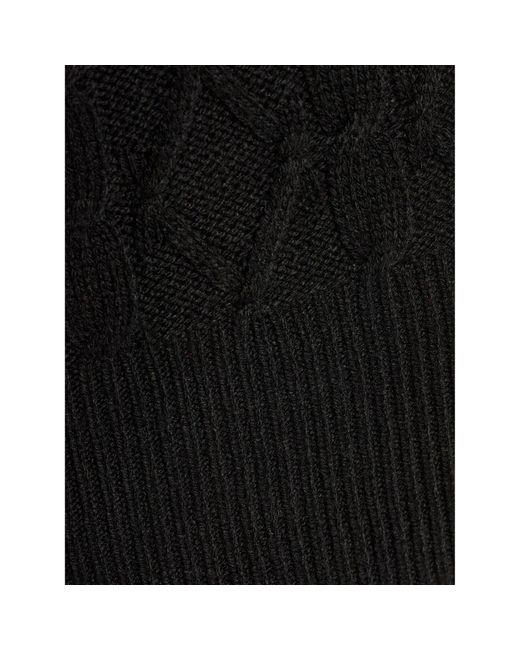 Sisley Black Pullover 17L3M103W Boxy Fit