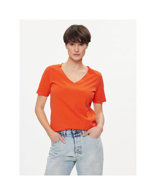 Pieces Orange T-Shirt 17120455 Regular Fit