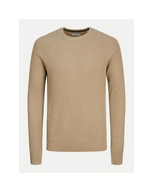 Jack & Jones Pullover Pannel 12258471 Regular Fit in Natural für Herren