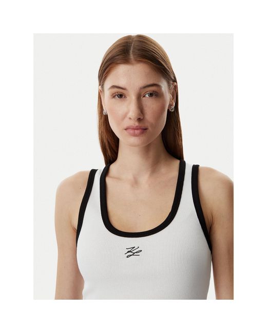 Karl Lagerfeld White Top B2W17003 Slim Fit
